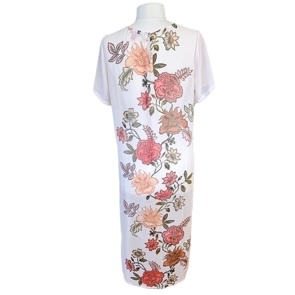 Vince Camuto Sheer Floral Maxi Coverup Size Small - Picture 4 of 10